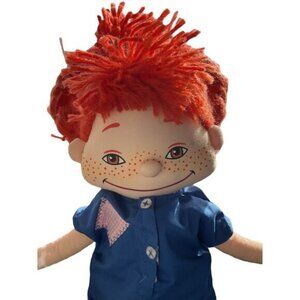 Juans Pippi Longstocking Plush Stuffed Vintage Doll 18" Astrid Lindgren